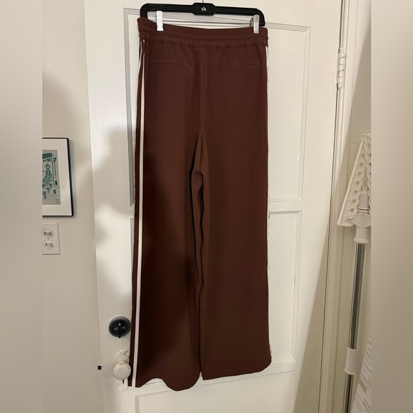 NWT Z Supply Brown Track Pants with White Stripes - Picture 4 of 5